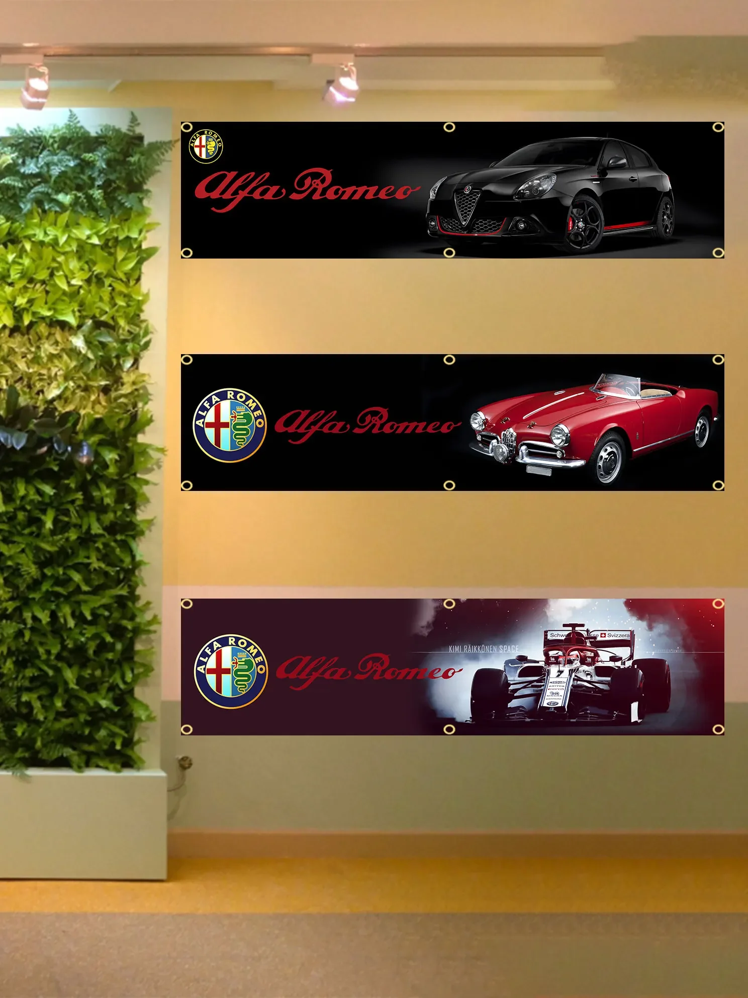 60x240cm Alfa romeos Flag Banner Tapestry Polyester Printed Flag Garage or Outdoor For Decoration