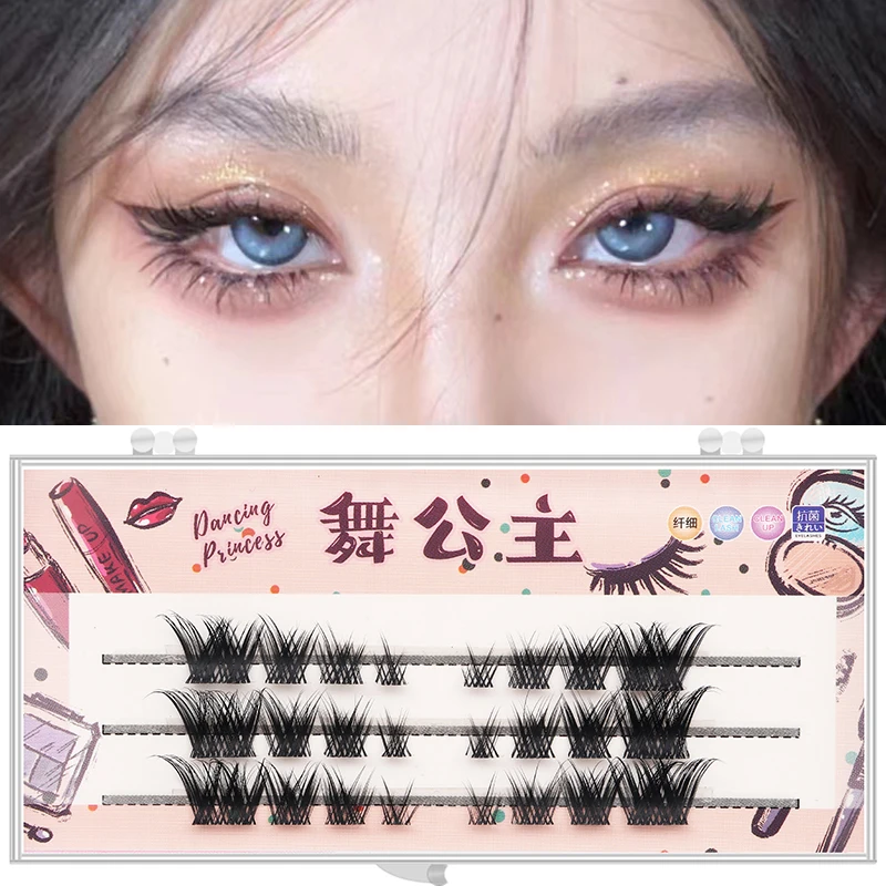 Manga Lashes 3 Reihen 3D Faux Nerz Wimpern Natürliche falsche Wimpern Anime Wimpern Weiches Licht Natürliche Wimpern Verlängerung Make-up – Detail 23