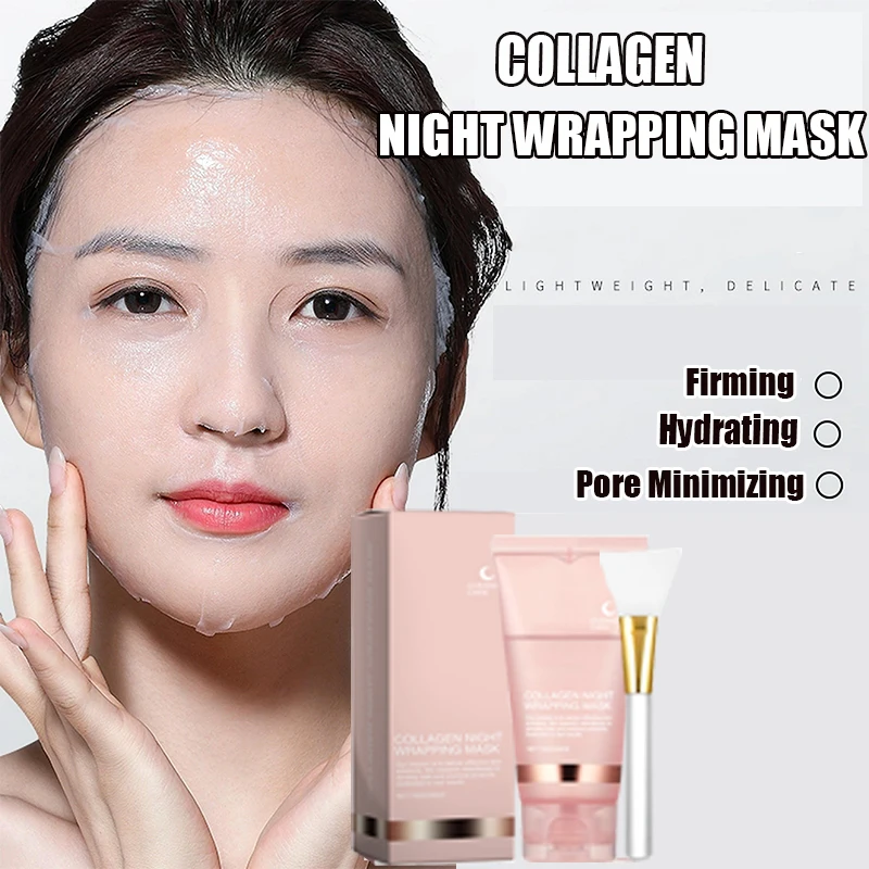 

Collagen Peel-off Mask Night Wrapping Facial Mask Deeply Moisturizing Hydrating Firming Skin Facial Mask Daily Face Skin Care