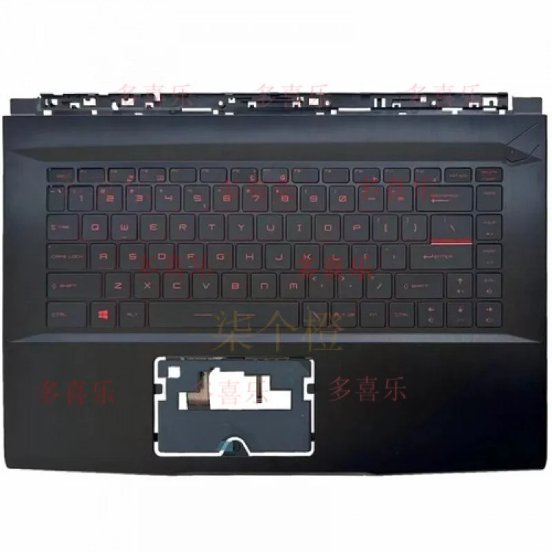 QQ      New For MSI GF63 MS-16R1 16R4 Palmrest Case Red backlit keyboard/Bottom Cover