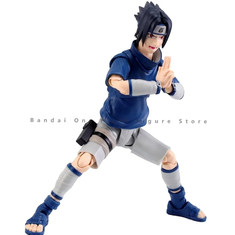 In Stock Original Bandai Naruto SHF Uchiha Sasuke Action Figures Animation Model Genuine Collector Hobby Anime Gifts for kids