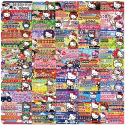 Sanrio-pegatinas de sellado Kawaii Hello Kitty para niños, papelería decorativa estética, teléfono, portátil, pegatina impermeable, 60 piezas