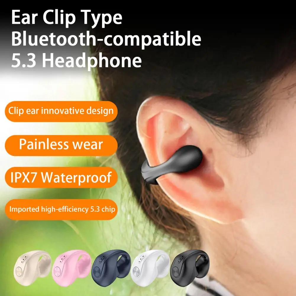 

Wireless Earphone Portable Directional Transmission Fast Transfer Ear Clip Type Wireless Bluetooth-compatible 5.3 Earplugs