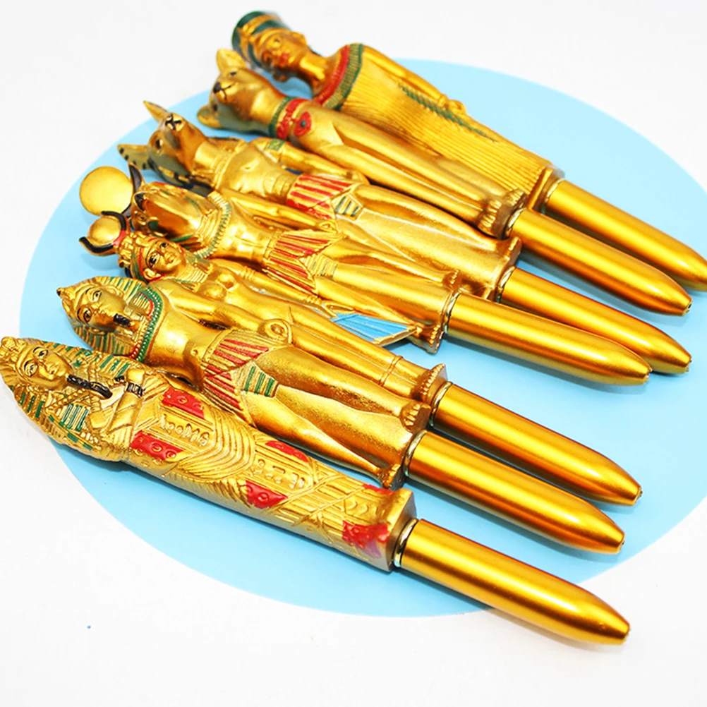 

10Pcs Creative Egyptian Ballpoint Pens Bulk Writing Pens for Office School Supplies Students Stationery Pen for Writing