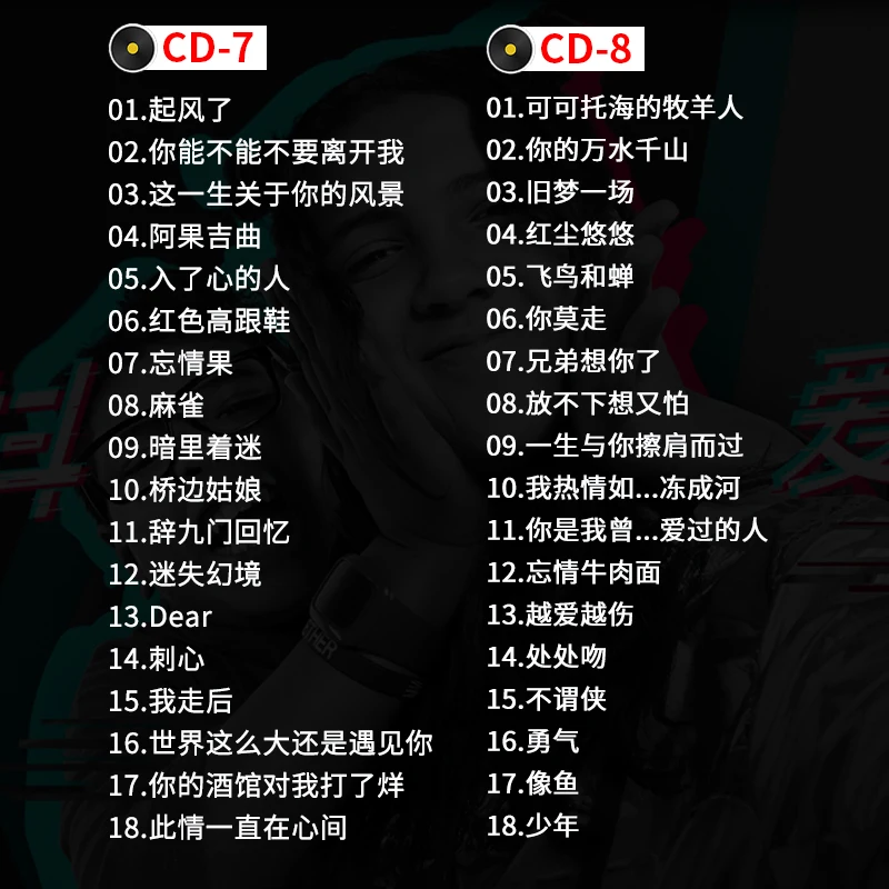China CD Disc set Chinese 2022 Network TOP POP Music 144 Songs Album Collection 8 CD set
