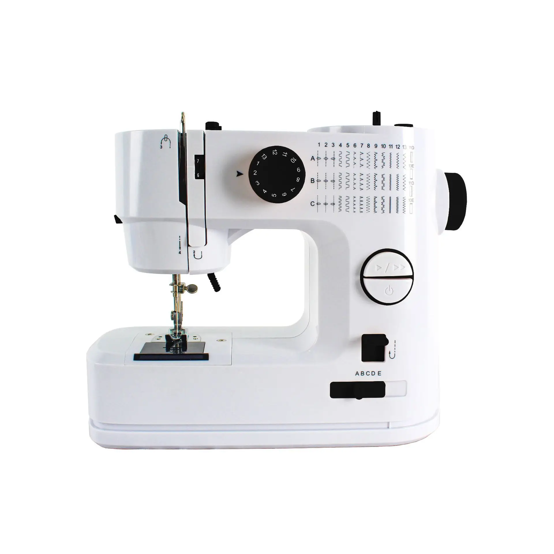 Máquina de coser doméstica mini portátil, overlock, para hacer ojales, para telas gruesas, adecuada para uso doméstico.