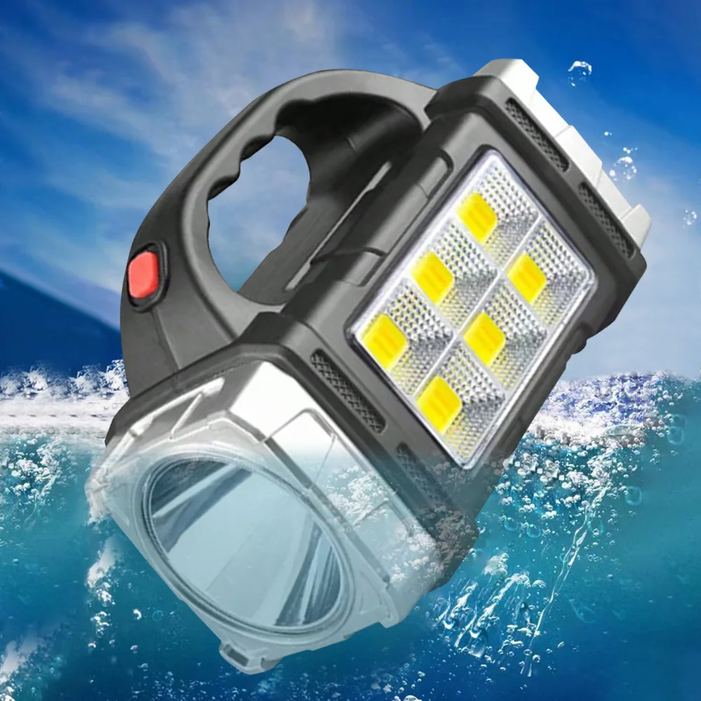 Linterna de mano resistente al agua IP44, reflector ligero portátil, recargable por USB, antorcha Solar para exteriores, 15W