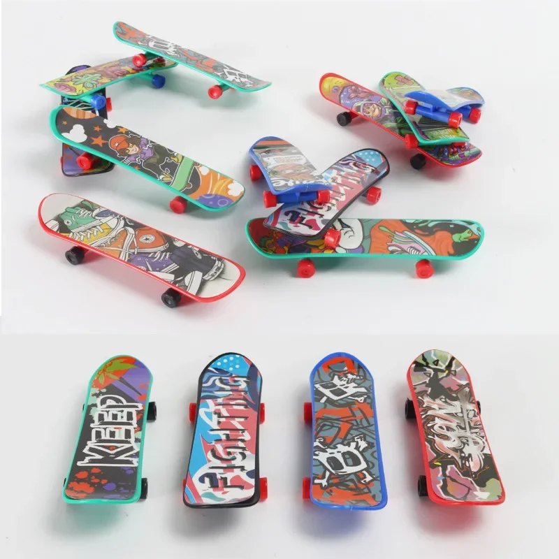 Mini Finger Skateboard Plastic Finger Finger Skateboard Toys Traditional Classic Boys and Girls Fun Toys Christmas Birthday Gift