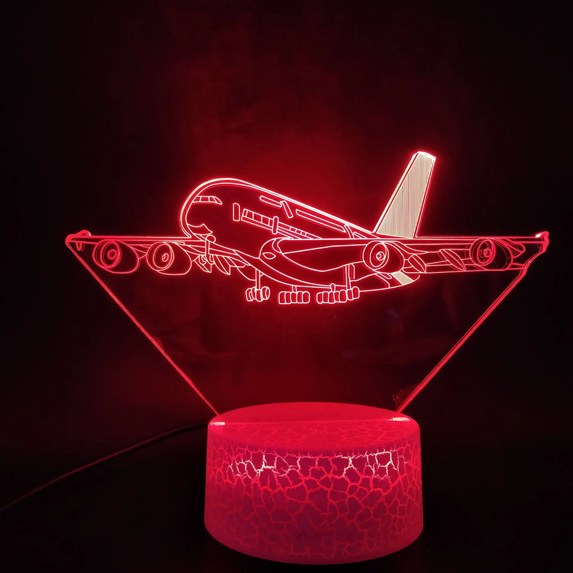 Nighdn Children\'s Night Light Plane 3D Optical Illusion Lamp for Bedroom Decoration Table Lamp Christmas Birthday Gift for Kids