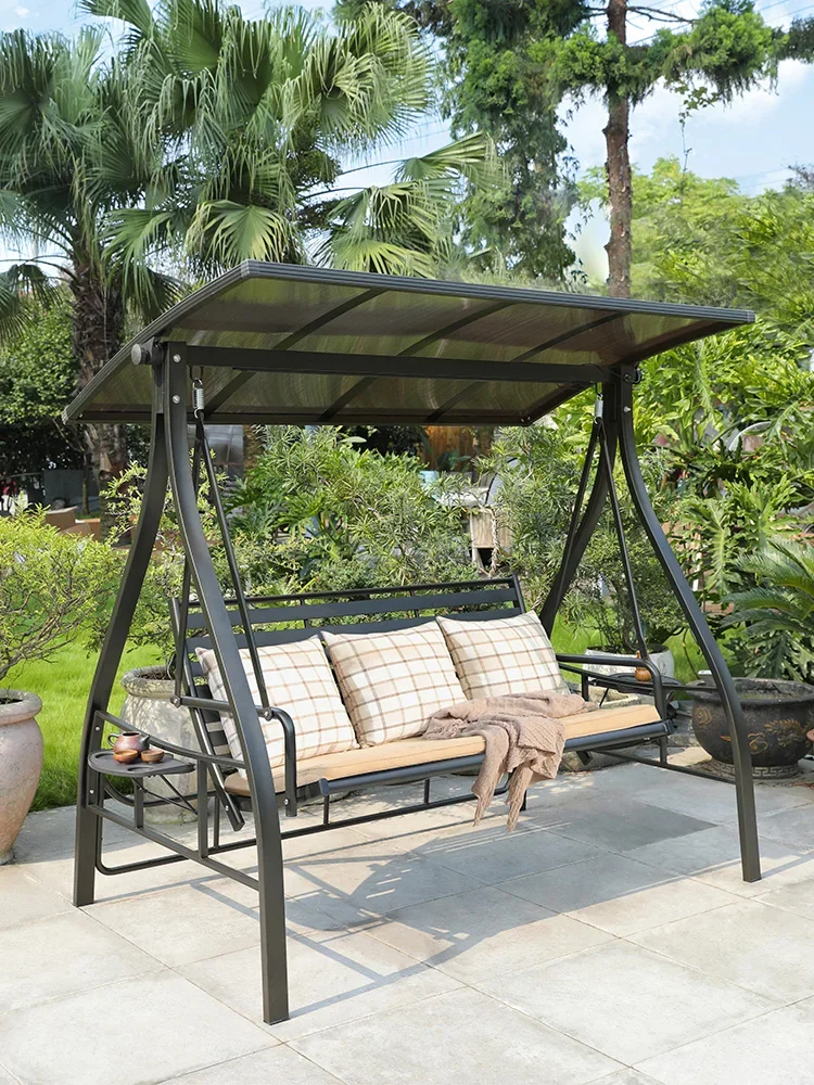 

Swing Outdoor Garden Rocking Chair Solar Outdoor Home Villa Hammock Garden Leisure Hanging Chair Double Swing