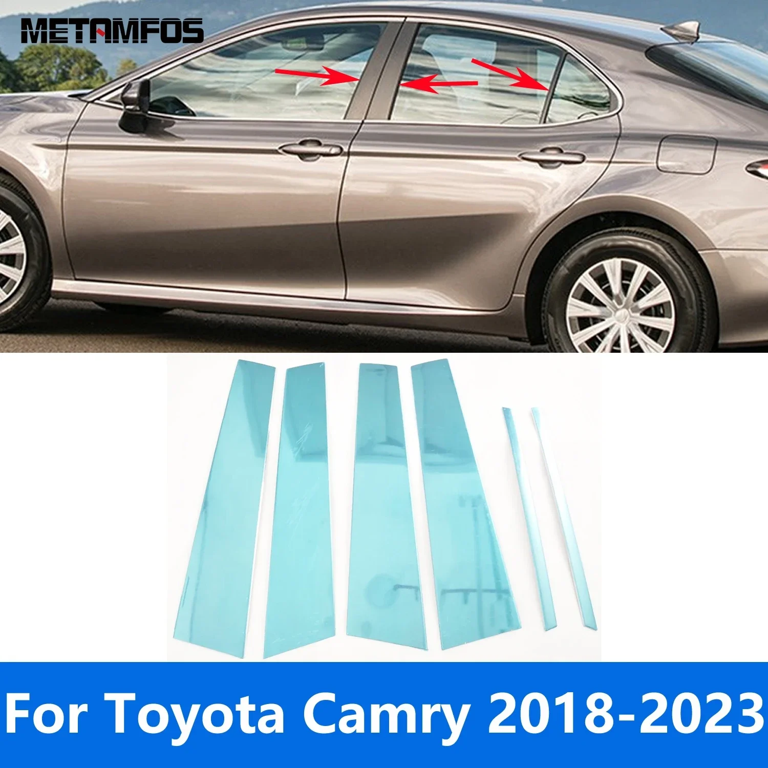 

Внешние аксессуары для Toyota Camry 2018-2020 2021 2022 2023, оконный центр B C, столбик столба, крышка, отделка, стикер, автостайлинг
