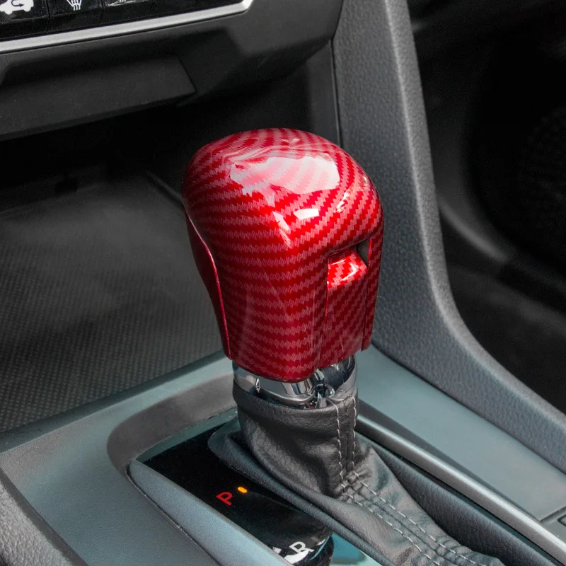For Honda Civic 10th Gen Carbon Fiber Interior Gear Shift Panel Trim Cover Sticker Decal for 2016-2021 Interior Modification 2