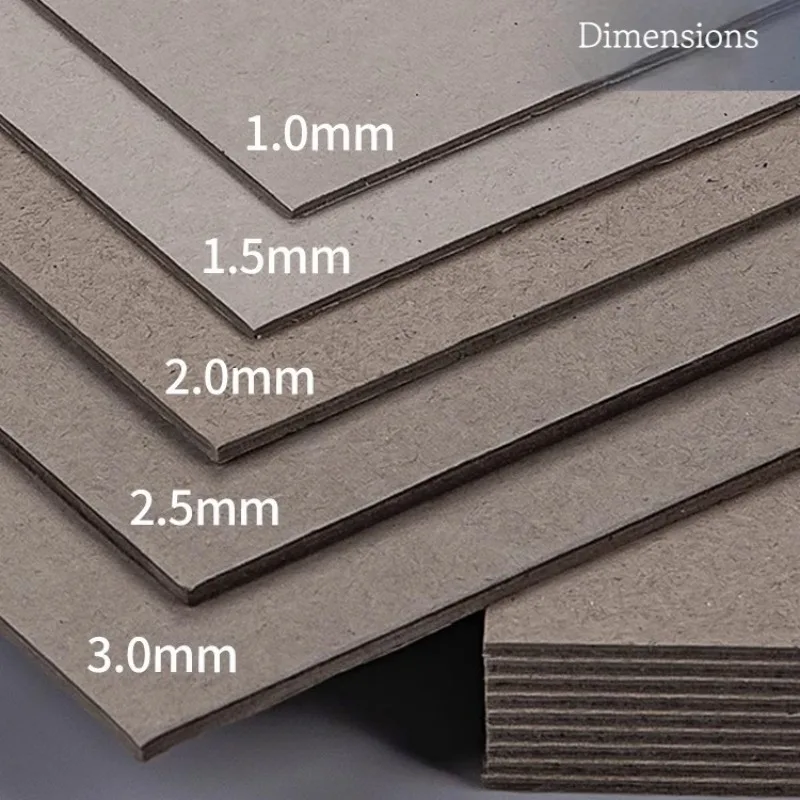 Borrence A3/A4/A5 White Gray Kraft Paper Quality 1/1.5/2/2.5/3mm Thicked Kraft Paperboard DIY Handmade Card Made Craft Cardboard