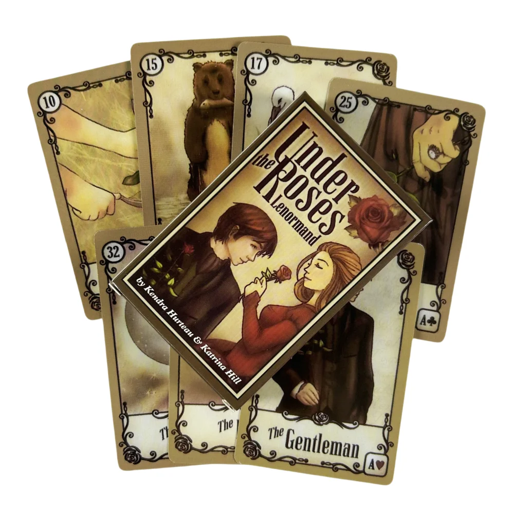 Cartes Lenormand Under The Roses, 39 cartes Oracle, Tarot, édition de Divination anglaise, jeux Borad