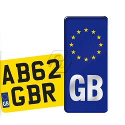 3D Motorcycle GB Flag Badge Vinyl Sticker Motorbike Europe Number Plate Decals EU Stickers