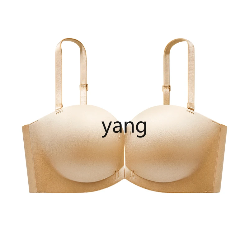 

CX front buckle strapless underwear women's beauty back non-slip invisible small chest gathering tube top