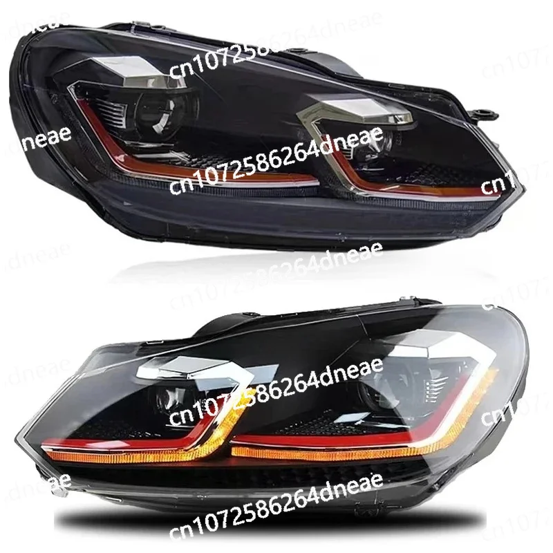 

Suitable For Golf 6 LED Headlight 2009-2012 Golf Mk6 LED DRL Hid Headlight Angel Eyes Bi-xenon Beam Accessories