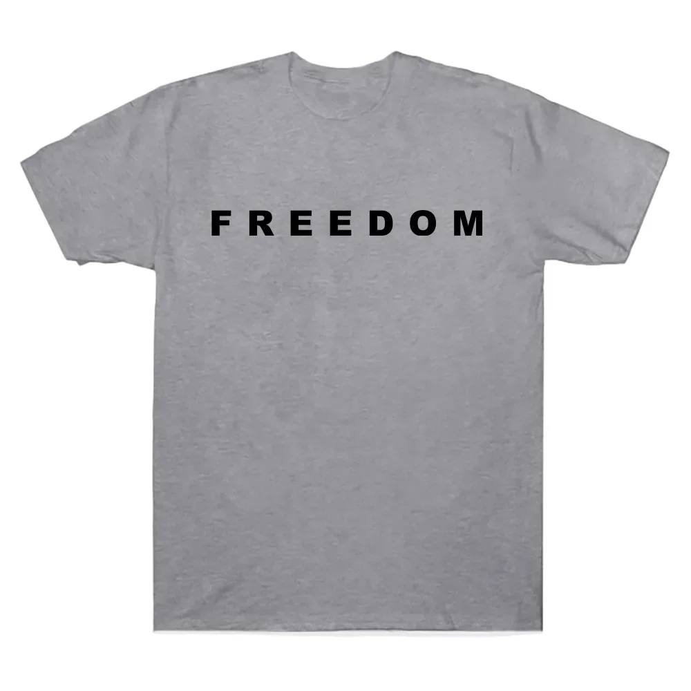 Charlie Kirk Freedom Merch T-shirts Freedom Letter Graphic T Shirts Unisex Casual Short Sleeve Crew Neck High Quality Cotton Tee
