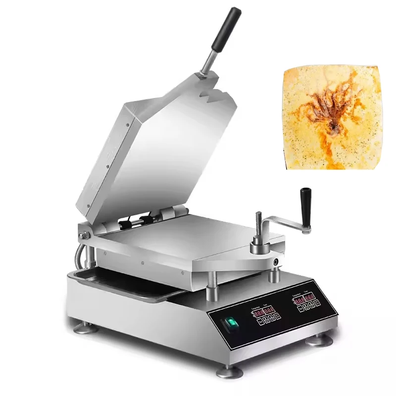 

220V Fossil Cake Machine Commercial Senbei Maker Machine Seafood Octopus Shrimp Fossil Crackers Baker