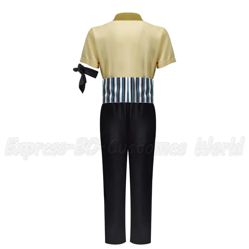 HN8 Live Action Bambini Ragazzi Roronoa Zoro Costume Cosplay Anime Halloween Per Il Partito Zoro Abiti Roronoa Top Pantaloni Cintura Cosplay8...Gf