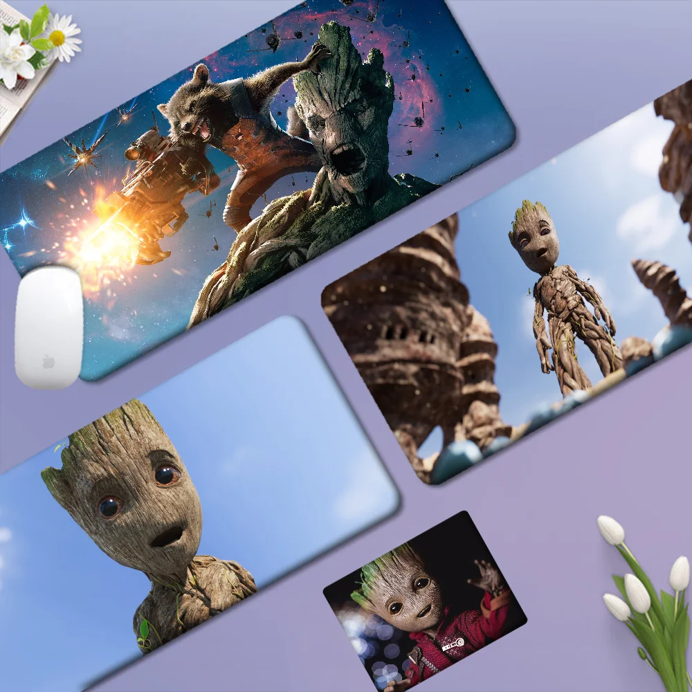 Disney Groot Guardians of The Galaxy Mousepad In Stocked Laptop Gaming Mice Mousepad Size for large Edge Locking Keyboard Pad