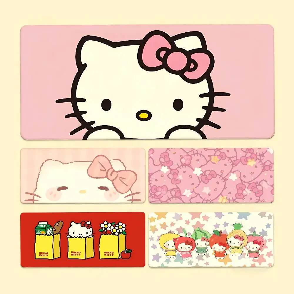 Cute H-Hellos Kittys Mouse Pad Computer Mat Deskpad Laptop Keyboard Mat Office Large Landscape Mousepad
