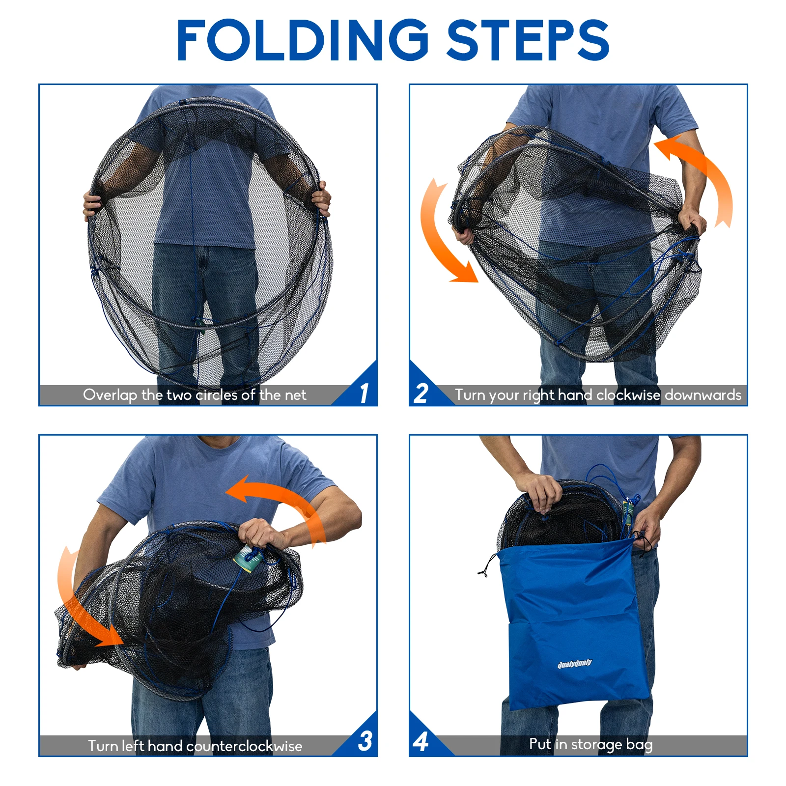 1Pc Folded Fishing Net Drop Fishing Nets Shrimp Snare Catcher Tank Casting Network Prawn Bait Crab Catcher Pier Harbour Mesh