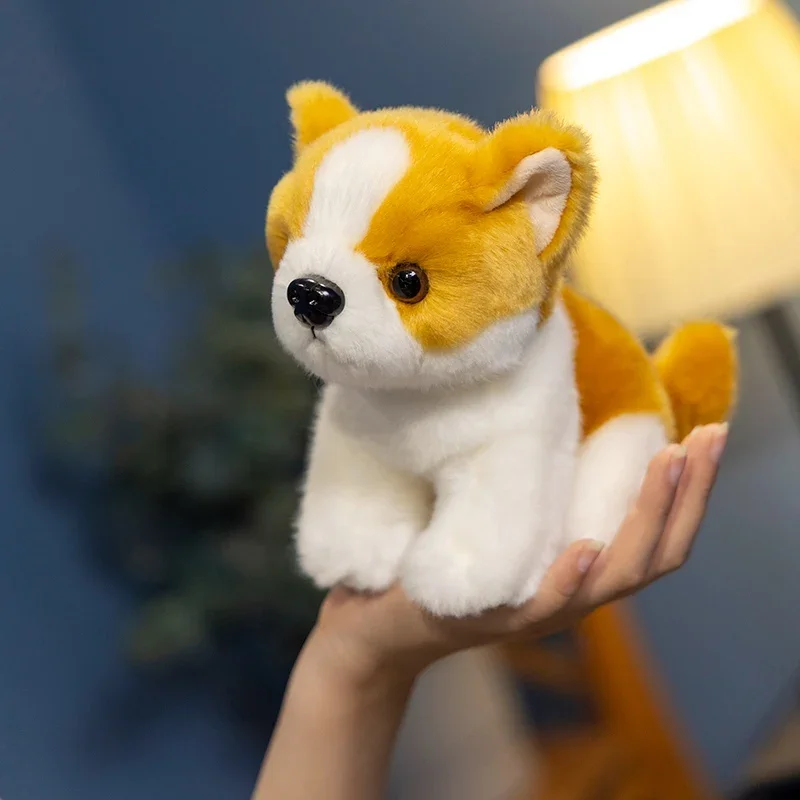 Jouets en peluche réalistes pour enfants, chien, chiot, Rottweiler, Shiba, Inu, Corgi, Schnauze, beurre, bébé Security ase, oreiller, Noël, cadeau d'anniversaire