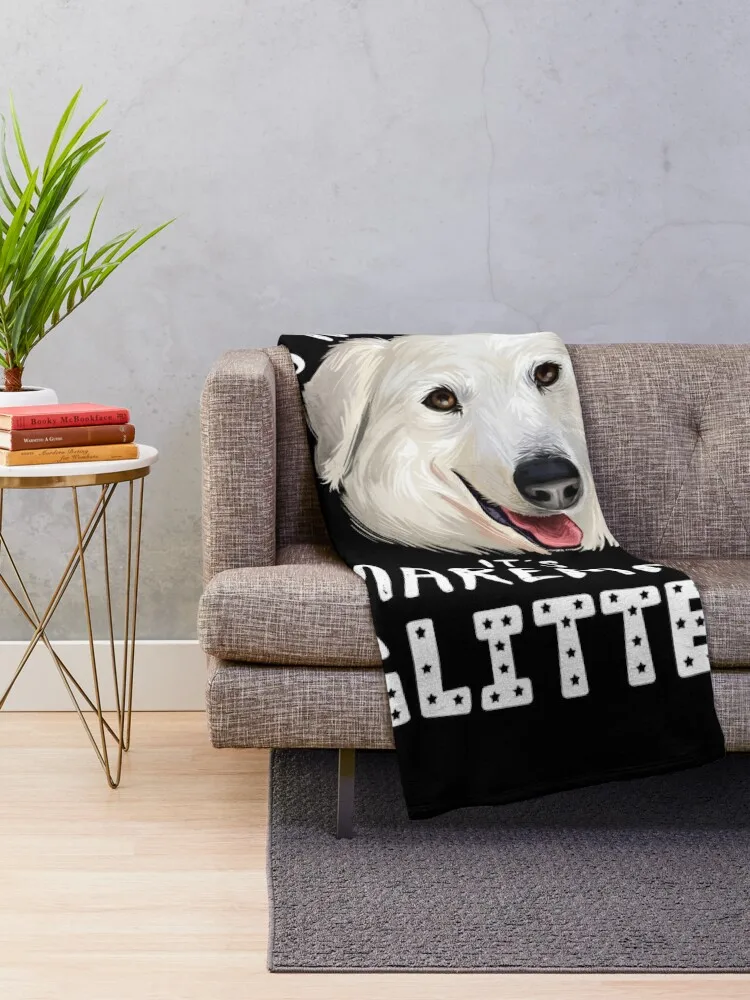 It's not dog hair it's MAREMMA SHEEPDOG glitter funny dog quote Throw Blanket for sofa Moving Nap Blankets