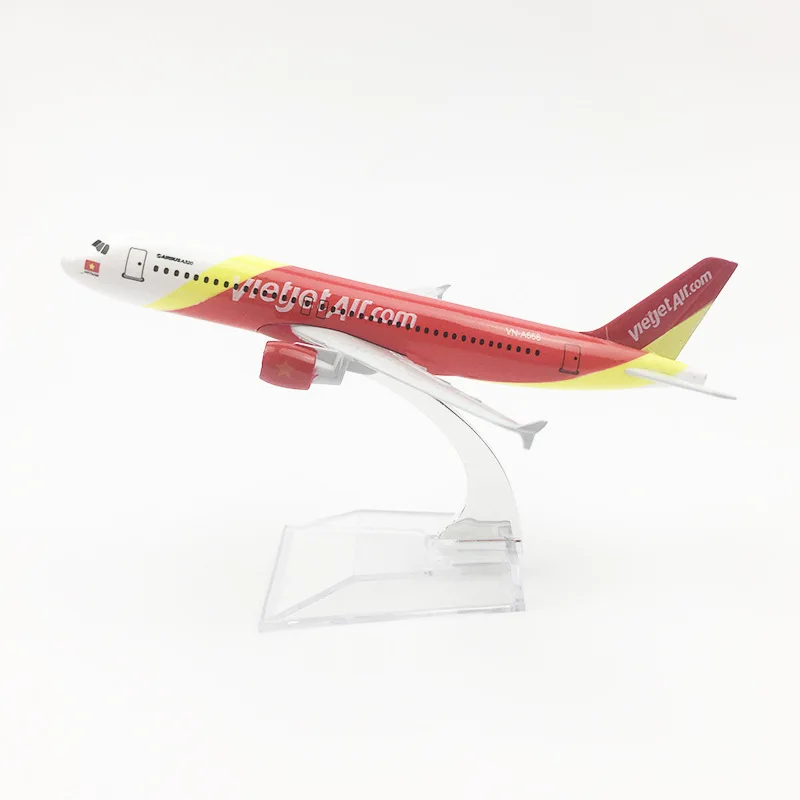 

1:400 Scale 320 Metal Airplane Replica 16cm Viet Jet Air Vietnam Airlines A320 Airbus Aircraft Die-Cast Model Children's Gift