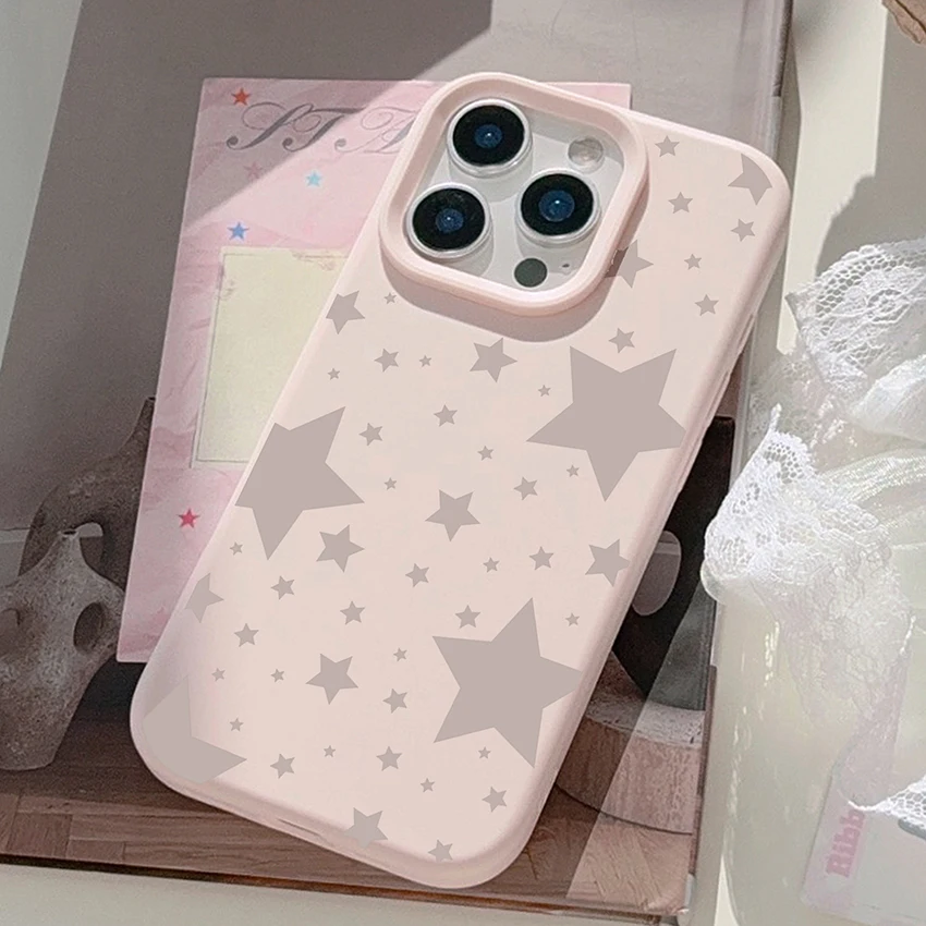Чехол для телефона с разноцветными звездами для Iphone 17, 16, 15, 14, 13, Pro 12, 11 Max Plus 16 Pro, силиконовый чехол для телефона Creative 15 Pro, мягкий чехол