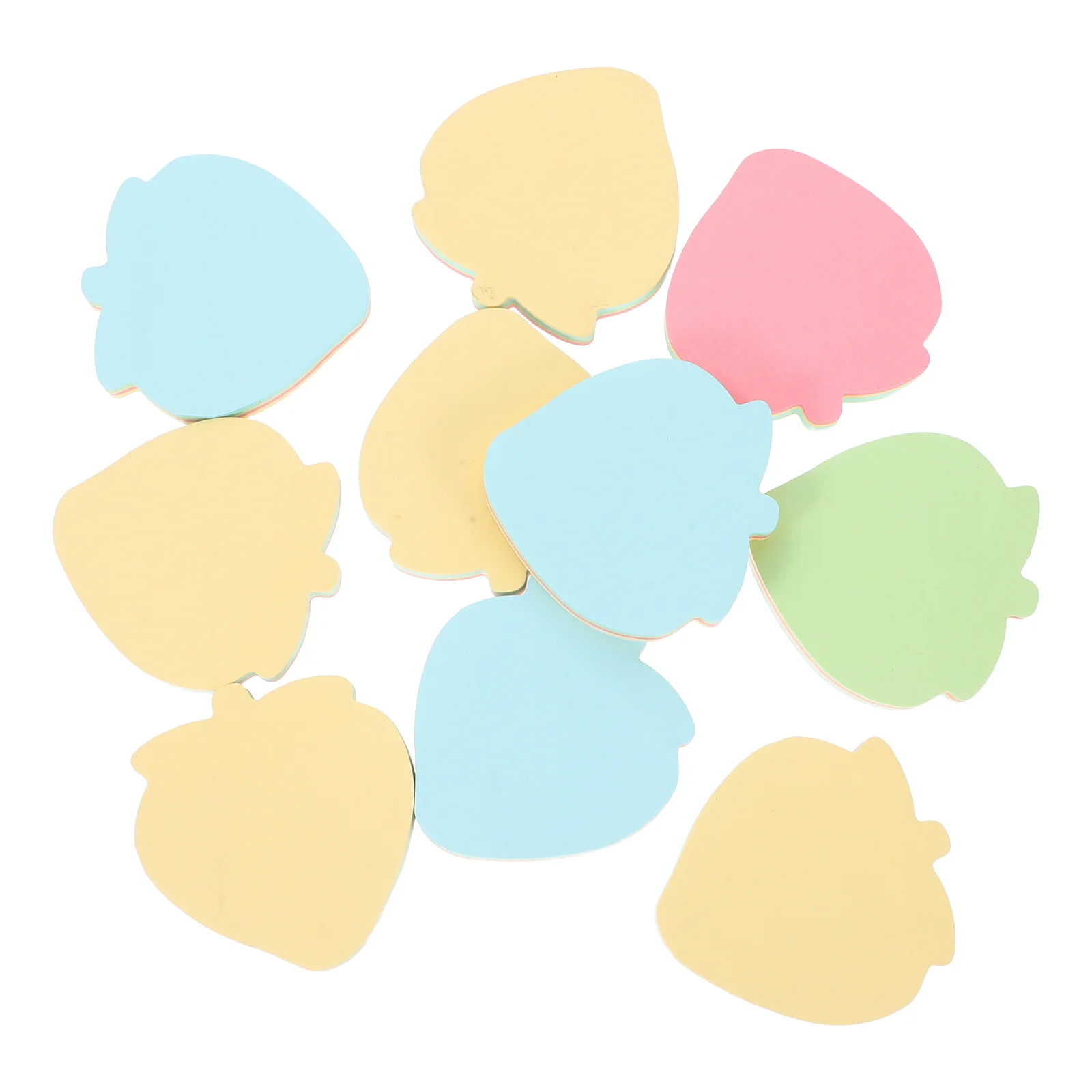 

10pcs Self-Stick Memo Pads Tearable Strawberry Note Sticker Notepad For Writing Recording Marking Office Home Refrigerator