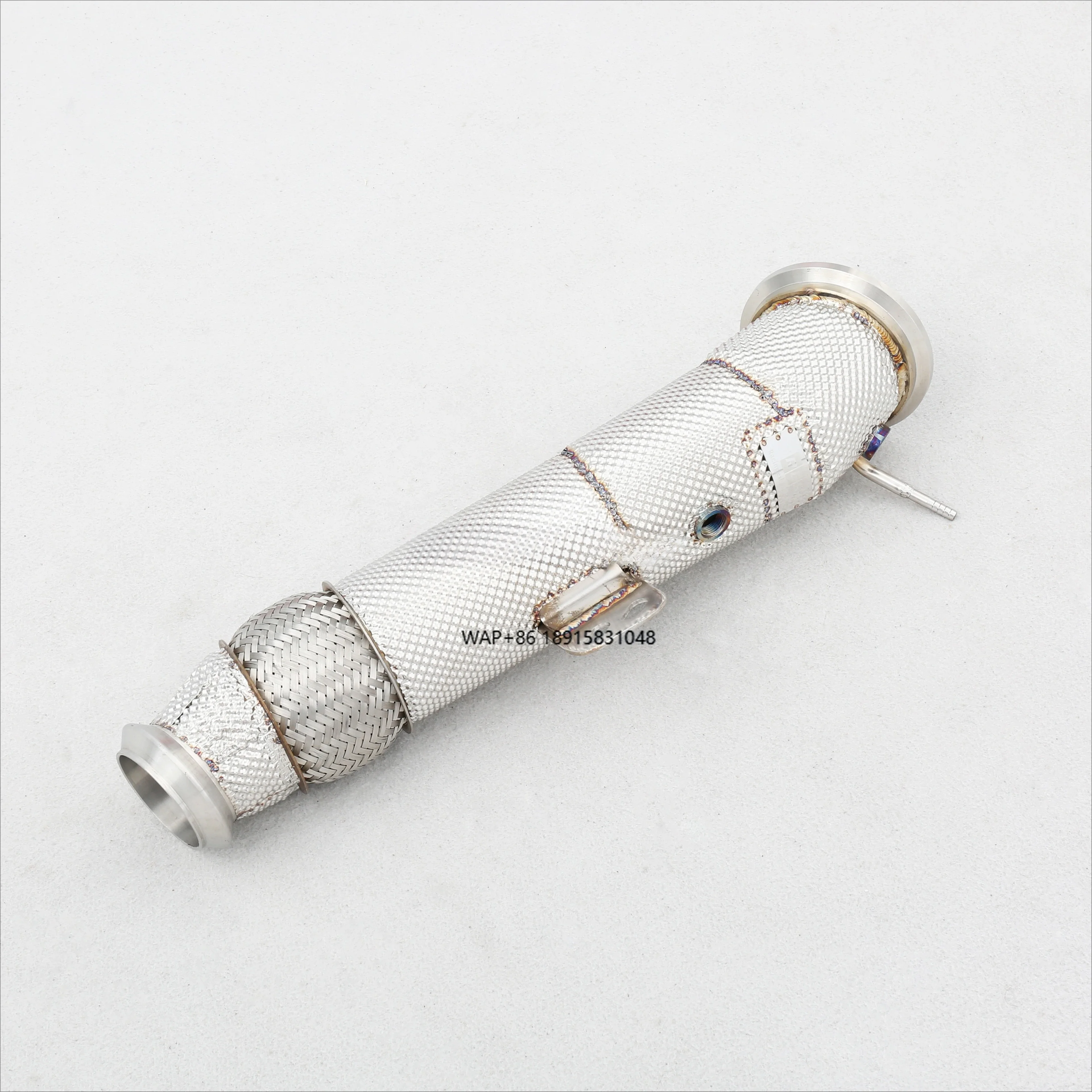 

Custom Titanium Downpipe Heatshield Exhaust Pipes for GR A90 3.0T 1.5mm Thick Mirror Polished 304