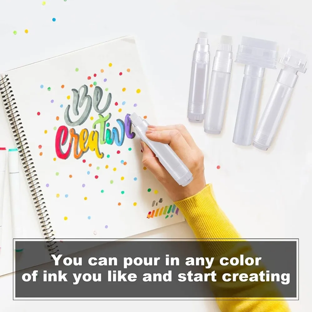 [LXYA68Z!] 10Pcs Marker Refill Kits Acrylic Markers, Paint Markers, Alcohol-Based Markers, Empty Pen Barrels