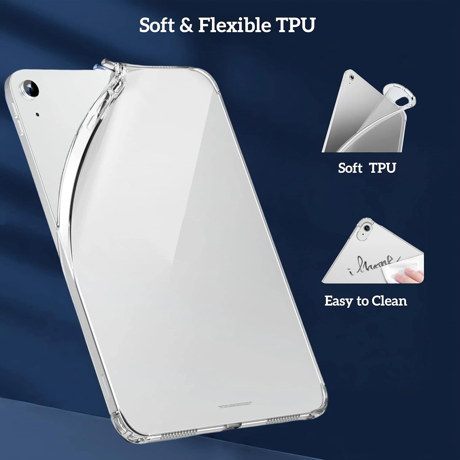 Clear Case for iPad (A16) 11th Generation 2025 11-inch/10th Generation 2022 10.9 inch, Lightweight Soft TPU, Protective Cover
