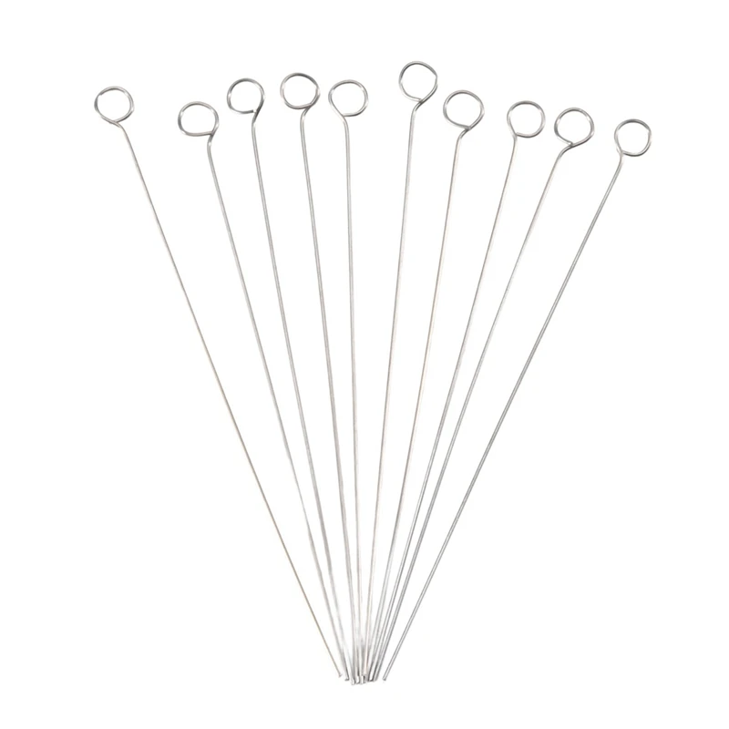 Titulares de Laço Inoculador Reutilizáveis, Pontas de Agulha Nicromo, Inoculação Loop para Laboratório, 10UL, 4Pcs