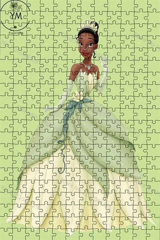 Disney Princess Tiana Jigsaw Puzzle Toys 1000 Pieces Cartoon Wooden Puzzles For Kids Learning Education Adult Collection Hobby