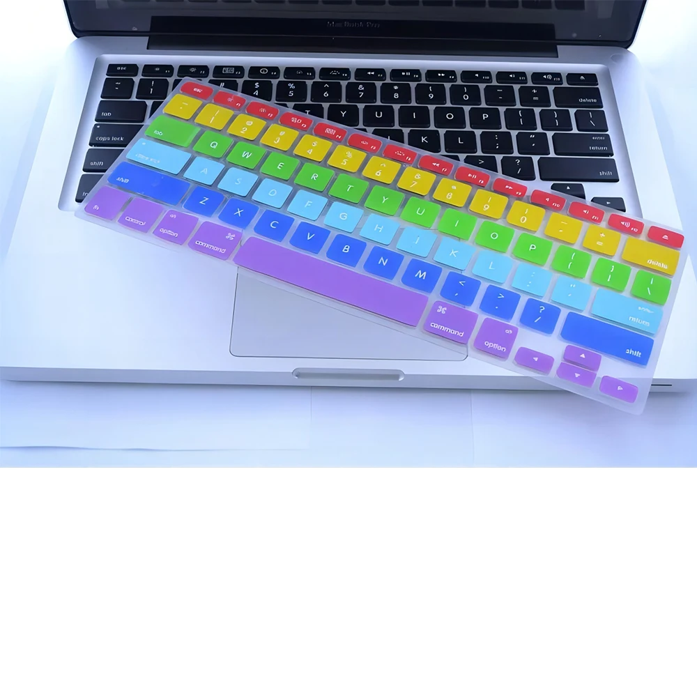 2016 HOT Blue rainbow US version Keyboard skin Cover for macbook air/pro/pro retina 13.3 15.4 have track MEAFO