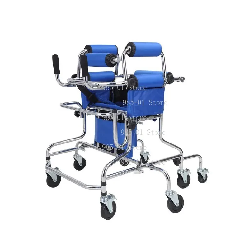 8-Wheel Adult Walker Multifunctional Lower Limb Training Standing Frame for Elderly Stroke Hemiplegia Rehabilitation