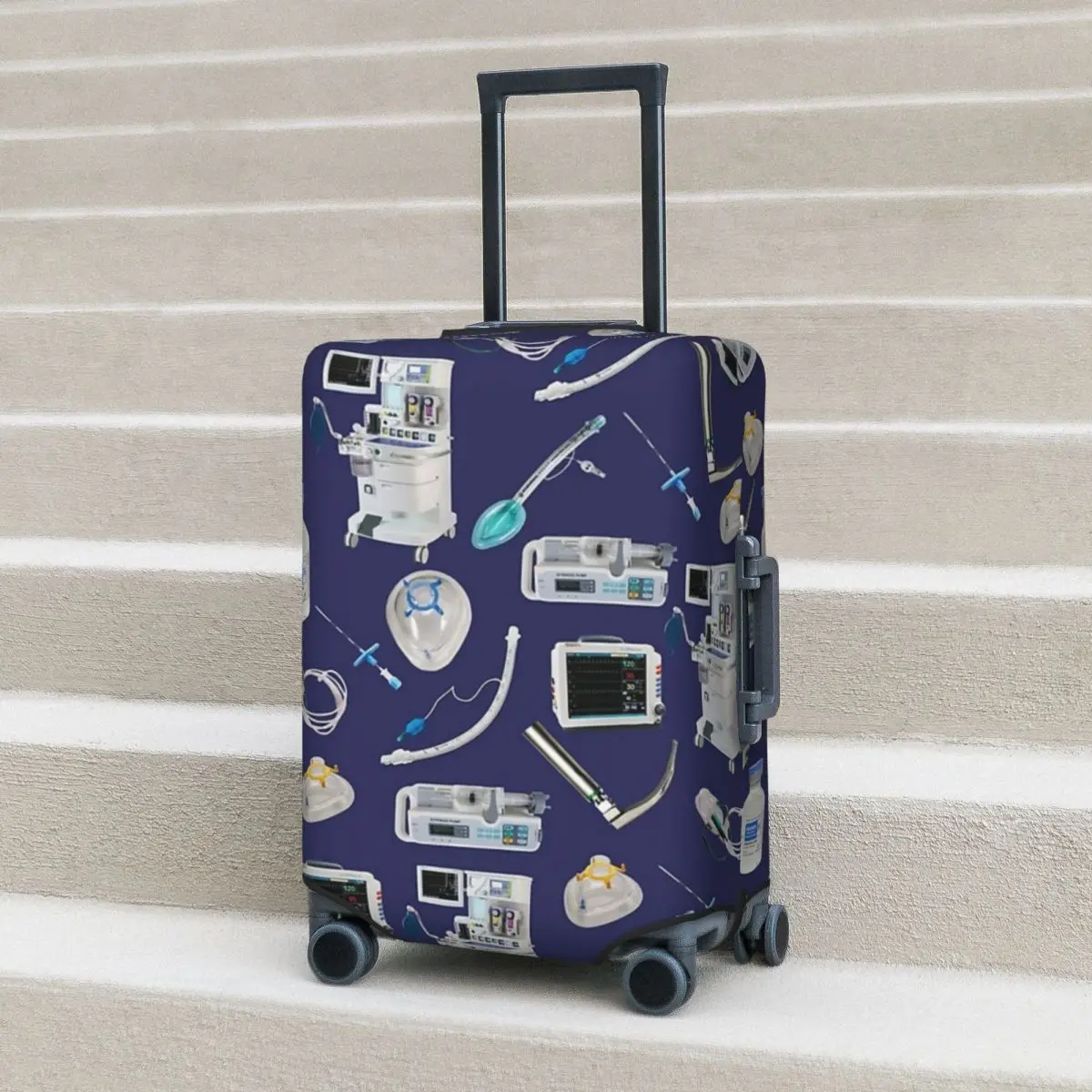 

Tools Of The Trade SPACE BLUE Anesthesia Anaesthesia Suitcase Cover Protection Elastic Luggage Protector Covers for 18-32 Inch