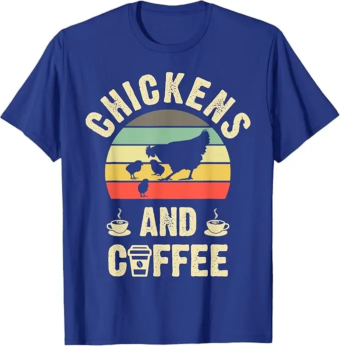 Ich mag Hühner & Kaffee Lustiges Vintage-T-Shirt mit Haustier-Motiv für Liebhaber Y2k Farmer Grafik Vintage Spruch-T-Shirt Lifestyle Weiche Baumwoll-Tops – Detail 6