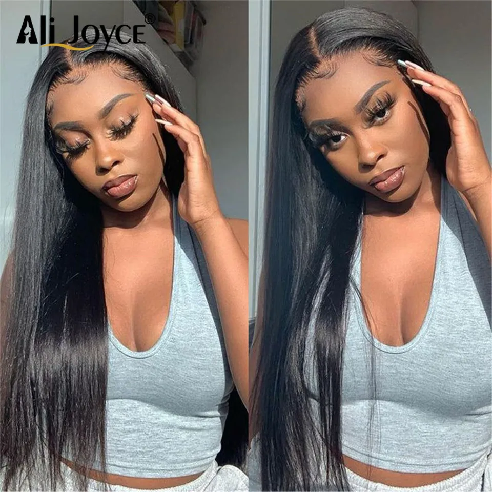 

13x4 Human Hair Lace Frontal Wigs HD Transparent Bone Straight Lace Front Wig Natural Color Glueless Wigs Human Hair Preplucked