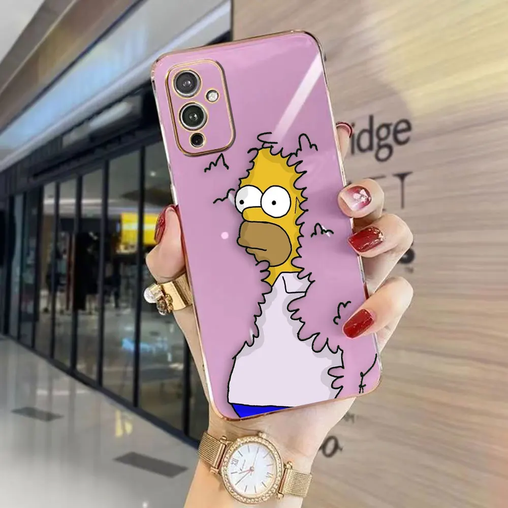 Funny Cartoon H-Homer S-Simpsons Cover Smooth E-TPU Phone Case Oneplus 8 8T 9 NORD CE 2 3 MOTO G8 G9 G22 G30 G50 G52 G60 G Case