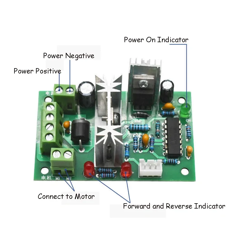 CCM2 Speed Controller for 12V 24V Micro DC Geared Motor with Forward and Reverse Speed Control 5%~95% Emergency Stop Switch