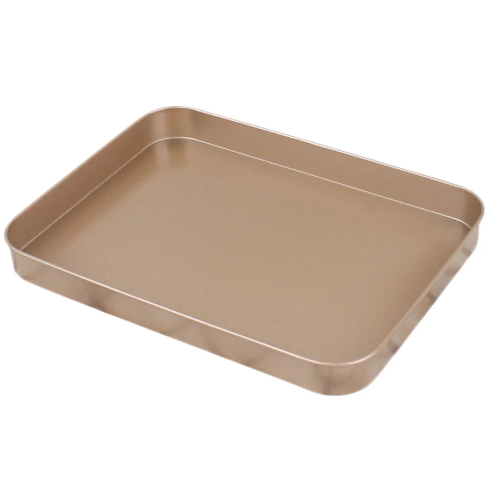

2 Pcs Rectangular Baking Pan Non Stick Golden Trays Oven Pans Carbon Steel Cake Pan Kitchen Baking Tool Long Lasting Durability