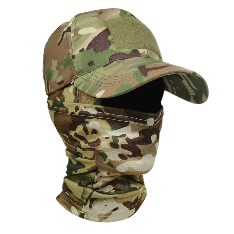 

NEW Outdoor Hiking Camping Camouflage Tactical Hat Convenient Sun Protection Breathable Quick-drying Hiking Scarves