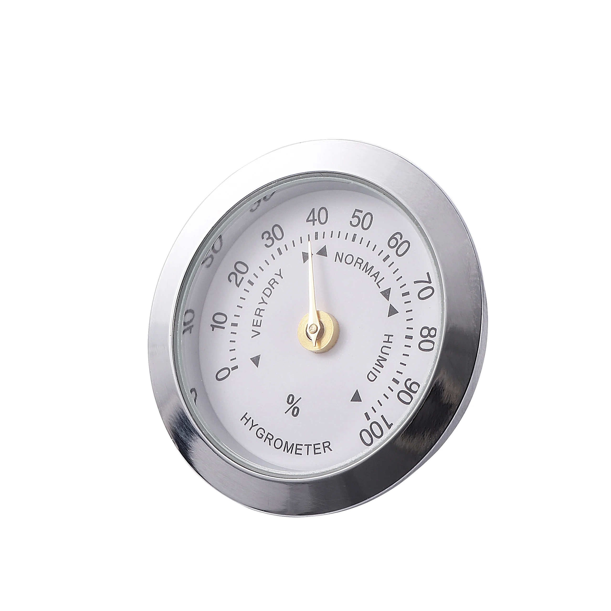 Metal Hygrometer Mechanical Movement Physical Induction Poultry Hatching Indoor Moisture-proof Monitoring Pointer Hygrometer 1Pc