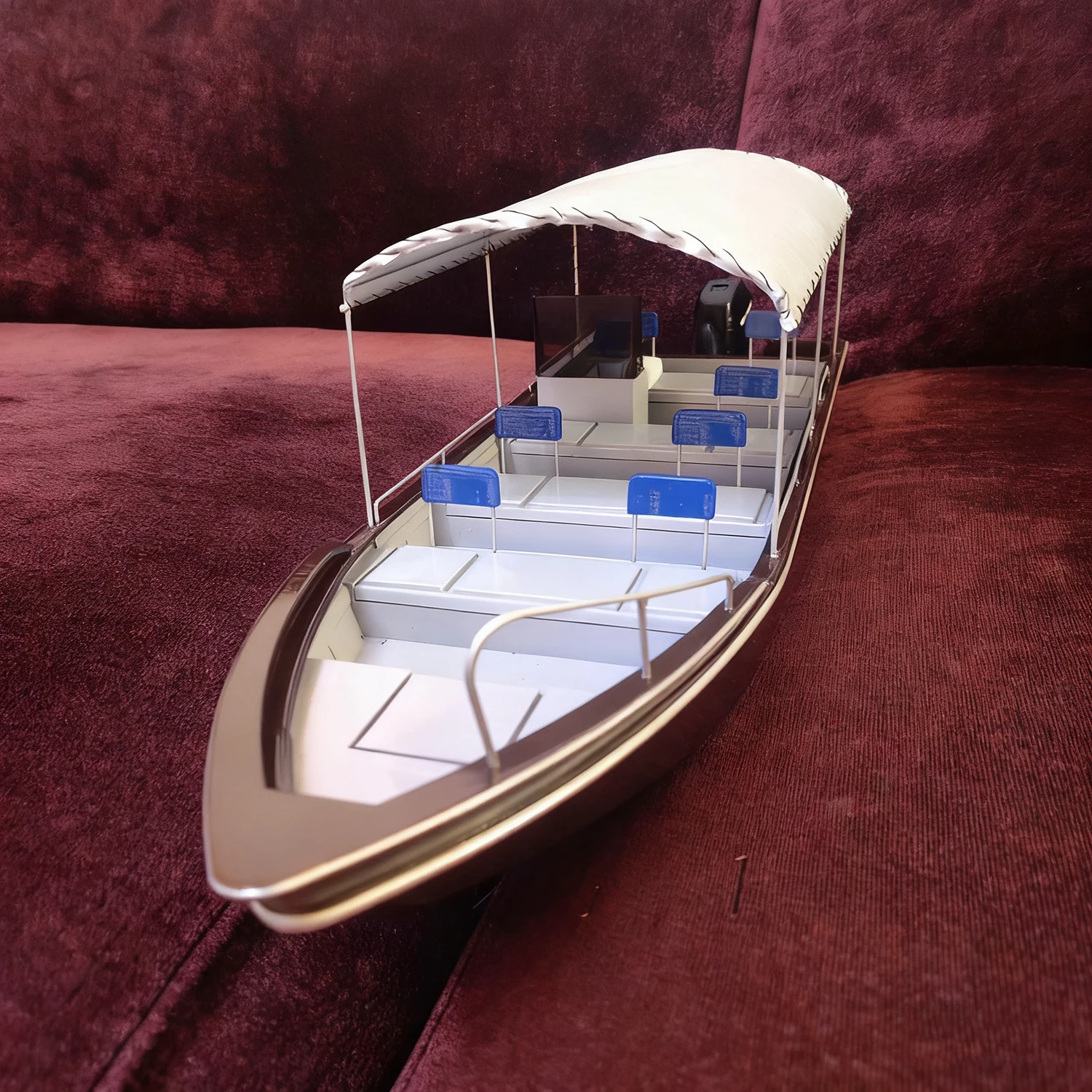 Navi RC 59 cm Modello di barca da pesca RC telecomandata con cavo singolo Stampato in 3D Modello Schiffe RC RTR Nave giocattolo Modello di barca da pesca