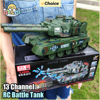 Remote Control Tank 13 Channel RC Tracked Truck Electric Car Battle App Controlled Machine Children's Toys for Kids Boys Gifts