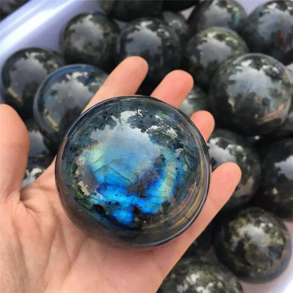 Natural pull feldspar quartz ball crystal ball rainbow Reiki repair